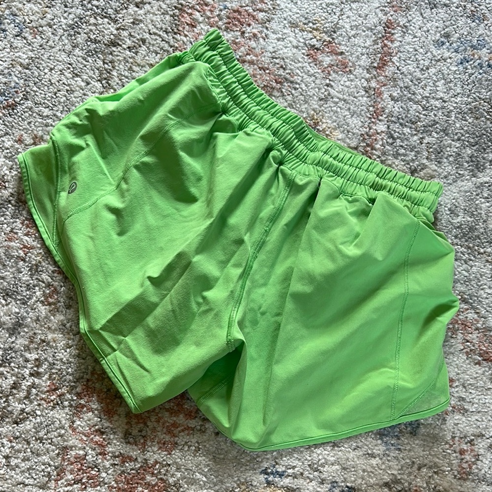 Lululemon Athletica Vibrant Green Athletic Shorts